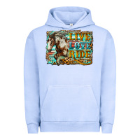 Pigment Grape Ice live love ride horse Urban Hoodie - LillyAllenDesigns