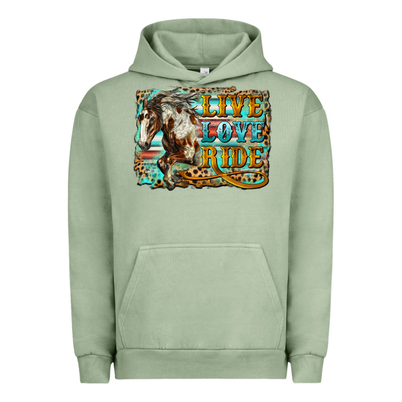 Live Love Ride Horse Urban Hoodie by LillyAllenDesigns | Teevron