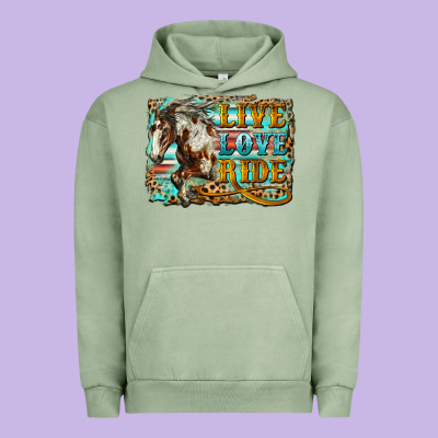 Live Love Ride Horse Urban Hoodie Designed By Lillyallendesigns