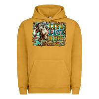 Pigment Peanut Butter live love ride horse Urban Hoodie - LillyAllenDesigns