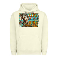 Pigment Pistachio live love ride horse Urban Hoodie - LillyAllenDesigns