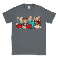Charcoal Heather Nurse coffee cups Classic Tee - texasbilliewilder