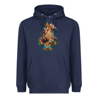 Navy arrowhead horse, Heavyweight Hoodie - RanaPortraitStore