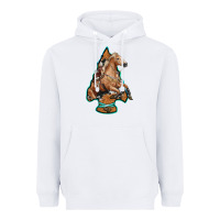 White arrowhead horse, Heavyweight Hoodie - RanaPortraitStore