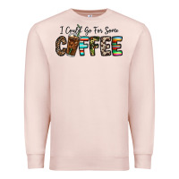 Pale Pink i could go for some coffee Premium Sweatshirt - CowhideDigitalArt