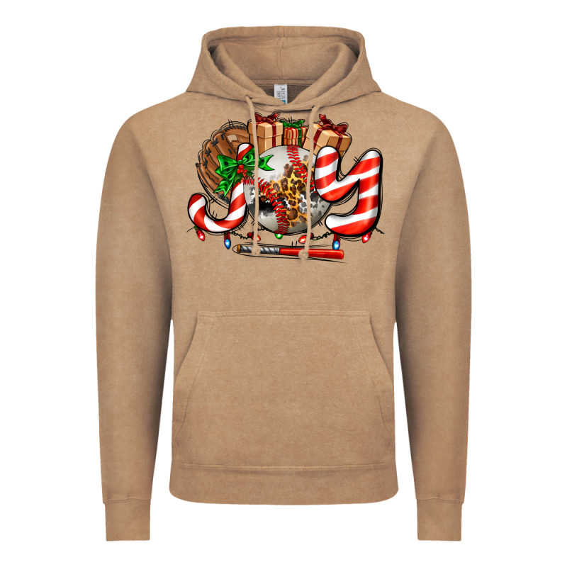 Joy With Baseball And Christmas Gift And Candies Vintage Hoodie by AdoDesignShop | Teevron
