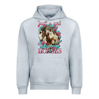 Heather Grey just a girl who loves horses mustang Urban Hoodie - LillyAllenDesigns