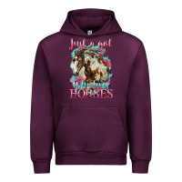 Mauve Wine just a girl who loves horses mustang Urban Hoodie - LillyAllenDesigns