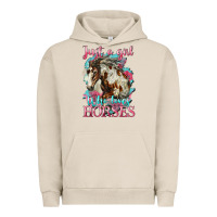 Pigment French Oak just a girl who loves horses mustang Urban Hoodie - LillyAllenDesigns