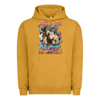 Pigment Peanut Butter just a girl who loves horses mustang Urban Hoodie - LillyAllenDesigns