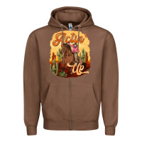 Chestnut cowgirl actin up Zipper Hoodie - texasbilliewilder