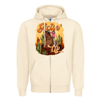 Sandshell cowgirl actin up Zipper Hoodie - texasbilliewilder
