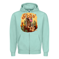 Seafoam cowgirl actin up Zipper Hoodie - texasbilliewilder