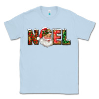 Dusty Blue Western Noel Santa Claus Classic Tee - RanaPortraitStore