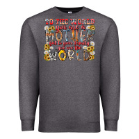Charcoal Heather mother world Premium Sweatshirt - RacoonDesign