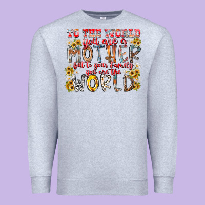 Mother World Premium Sweatshirt Designed By Racoondesign