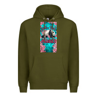 Army Green just a girl who loves pandas Premium Hoodie - LillyAllenDesigns