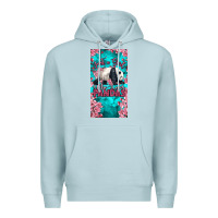 Blue Mist just a girl who loves pandas Premium Hoodie - LillyAllenDesigns