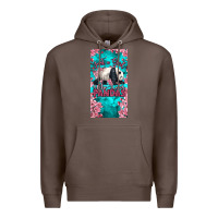 Coffee just a girl who loves pandas Premium Hoodie - LillyAllenDesigns
