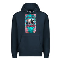 Navy just a girl who loves pandas Premium Hoodie - LillyAllenDesigns