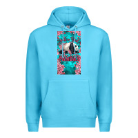 Ocean Blue just a girl who loves pandas Premium Hoodie - LillyAllenDesigns