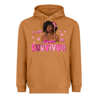 Meerkat I Am a Survivor Breast Cancer with Afro Woman Heavyweight Hoodie - texasbilliewilder
