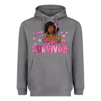 Storm I Am a Survivor Breast Cancer with Afro Woman Heavyweight Hoodie - texasbilliewilder