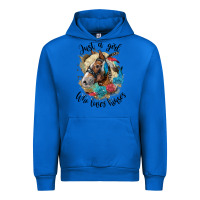 Cobalt just a girl who loves horses haflinger Urban Hoodie - LillyAllenDesigns