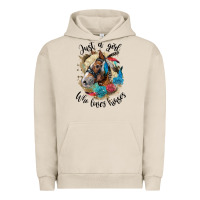 Pigment French Oak just a girl who loves horses haflinger Urban Hoodie - LillyAllenDesigns