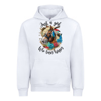 White just a girl who loves horses haflinger Urban Hoodie - LillyAllenDesigns