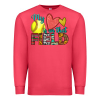 Cardinal my heart is on that field softball Premium Sweatshirt - HRA Design Shop