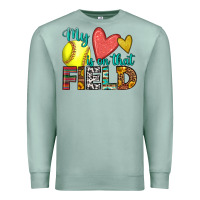 Seafoam my heart is on that field softball Premium Sweatshirt - HRA Design Shop