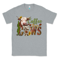 Heather Grey coffee then cows Classic Tee - texasbilliewilder