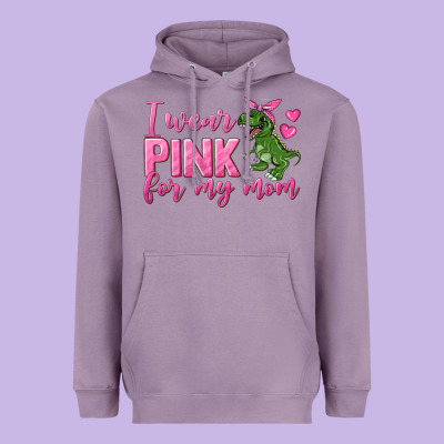 I Wear Pink For My Mom Heavyweight Hoodie Designed By Texasbilliewilder