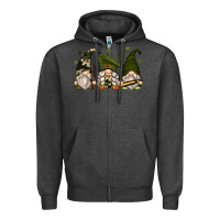 Charcoal Heather army gnomes Zipper Hoodie - Zillion Design Studio