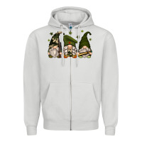 Dove Grey army gnomes Zipper Hoodie - Zillion Design Studio