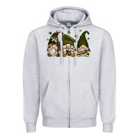 Heather Grey army gnomes Zipper Hoodie - Zillion Design Studio