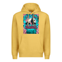 Antique Gold just a girl who loves pandas Premium Hoodie - LillyAllenDesigns