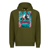 Army Green just a girl who loves pandas Premium Hoodie - LillyAllenDesigns