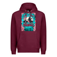 Burgundy just a girl who loves pandas Premium Hoodie - LillyAllenDesigns
