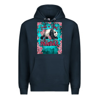 Navy just a girl who loves pandas Premium Hoodie - LillyAllenDesigns