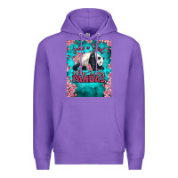 Purple just a girl who loves pandas Premium Hoodie - LillyAllenDesigns