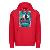 Red just a girl who loves pandas Premium Hoodie - LillyAllenDesigns