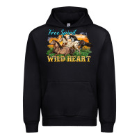 Black free spirit wild heart 3 horses Urban Hoodie - LillyAllenDesigns