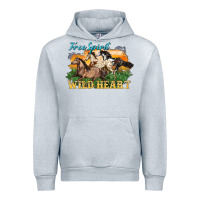 Heather Grey free spirit wild heart 3 horses Urban Hoodie - LillyAllenDesigns