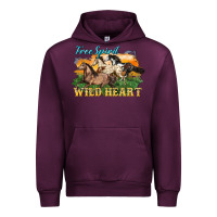 Mauve Wine free spirit wild heart 3 horses Urban Hoodie - LillyAllenDesigns