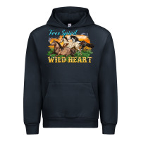 Navy free spirit wild heart 3 horses Urban Hoodie - LillyAllenDesigns