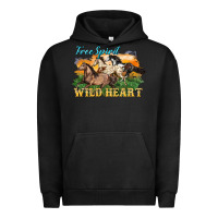 Pigment Black free spirit wild heart 3 horses Urban Hoodie - LillyAllenDesigns