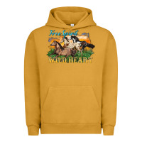 Pigment Peanut Butter free spirit wild heart 3 horses Urban Hoodie - LillyAllenDesigns