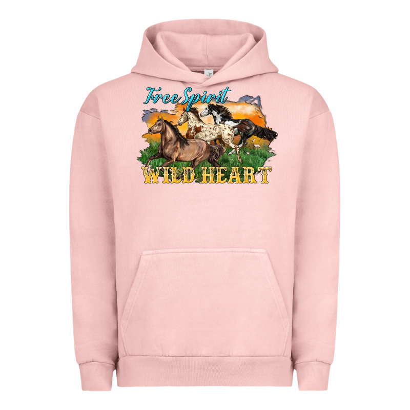Free Spirit Wild Heart 3 Horses Urban Hoodie by LillyAllenDesigns | Teevron